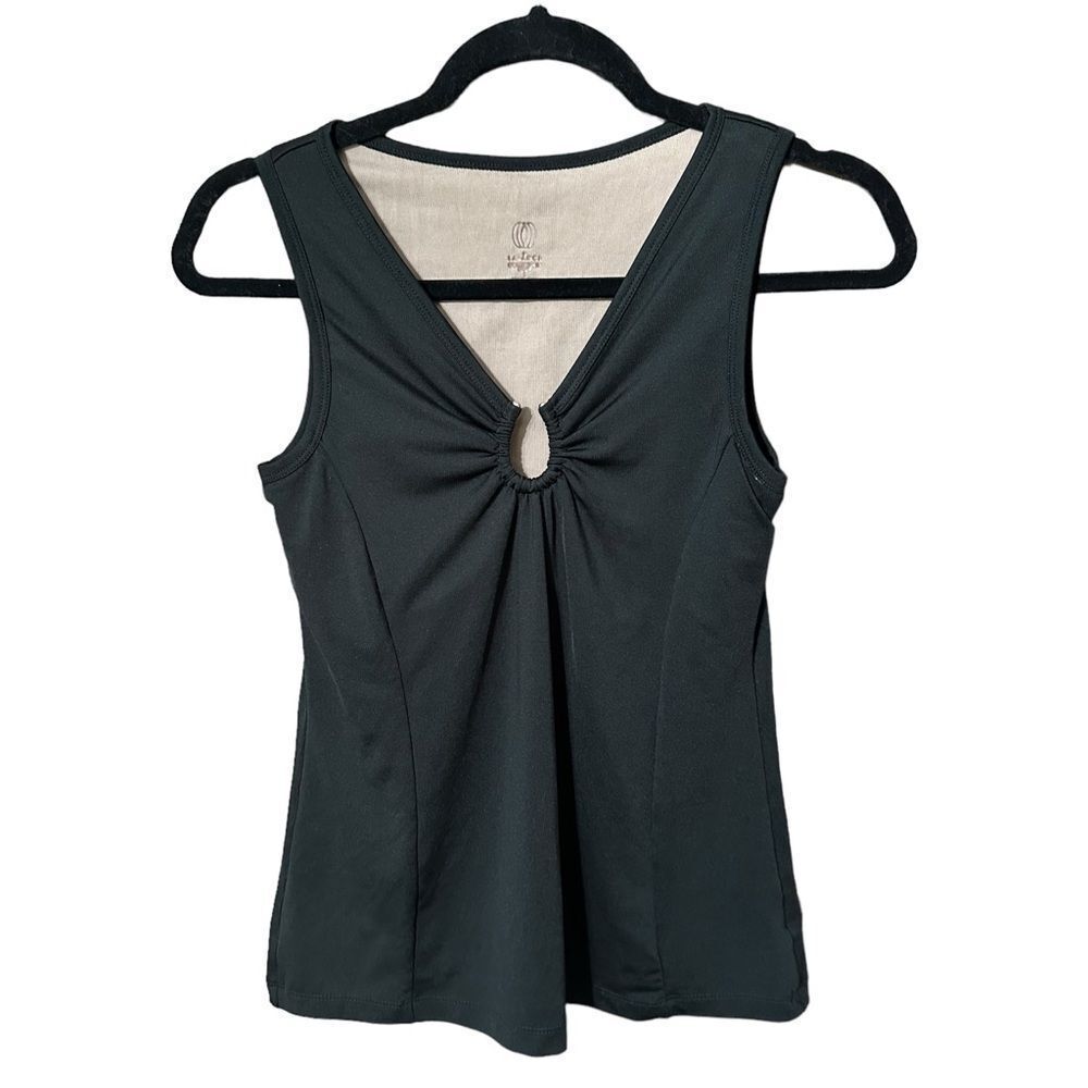 BALANCE Collection Black Tank Sport Keyhole Top Yoga Work out Shirt Sz S